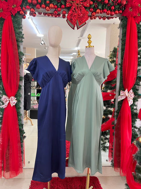 Women V-Neck Long Maxi Dress